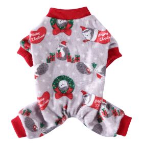 Autumn Clothes Four-legged Pet Clothing (Option: Christmas Hedgehog-L)