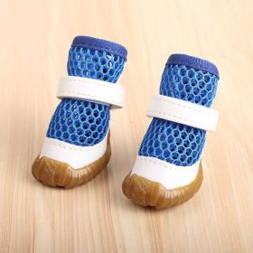 No Foot Loss When Going Out Pet Booties Small Dog (Option: Blue 2 Pieces-1 Yard)