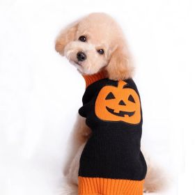 Pumpkin Sweater Dog Clothes Halloween (Option: Orange And Black Pumpkin-XXS)