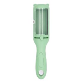 Pet Comb Hair Removal Brush Two-in-one Roller (Color: green)