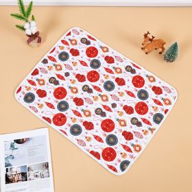 Christmas Style Absorbent Urine Pad Non-slip And Easy To Dry (Option: Red Lantern-XS)