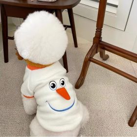 Christmas Funny Transformation Snowman Dog Hoodie (Option: Orange Snowman-M)