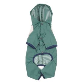 New Dog Clothes Summer Trendy Waterproof Raincoat (Option: Green-M)