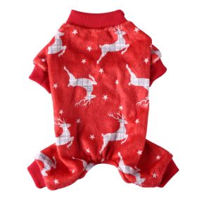 Autumn Clothes Four-legged Pet Clothing (Option: Christmas Elk-S)