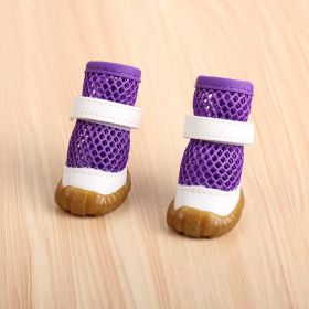 No Foot Loss When Going Out Pet Booties Small Dog (Option: Purple 2-3 Yards)