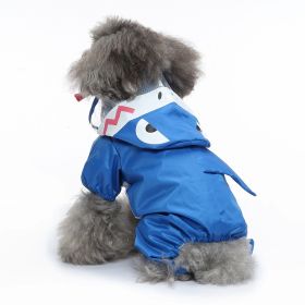 Pet Sound Dog Raincoat Four-legged Reflective Raincoat Pattern Dog Four Seasons Universal (Option: YY41 Shark-XL)