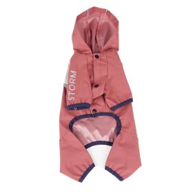 New Dog Clothes Summer Trendy Waterproof Raincoat (Option: Red-L)