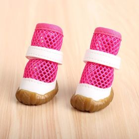 No Foot Loss When Going Out Pet Booties Small Dog (Option: Pink 2 Pieces-3 Yards)