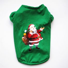 Fashion Dog Clothes Christmas Clothing (Option: Green Santa Claus-M)