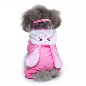 Pet Sound Dog Raincoat Four-legged Reflective Raincoat Pattern Dog Four Seasons Universal (Option: YY38 Rabbit-XL)